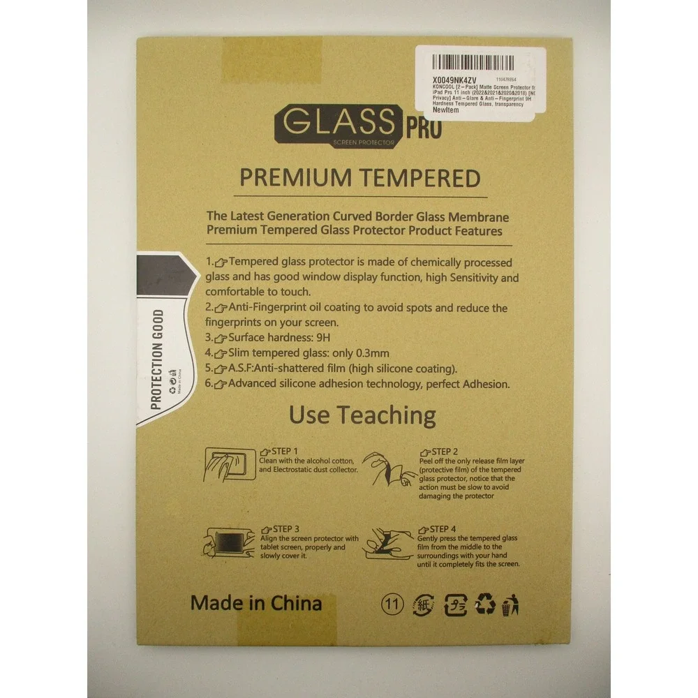 Matte Screen Protector for iPad Pro 11 2022 2021 2020 2018 9H Glass‎ KONCOOL 2Pk